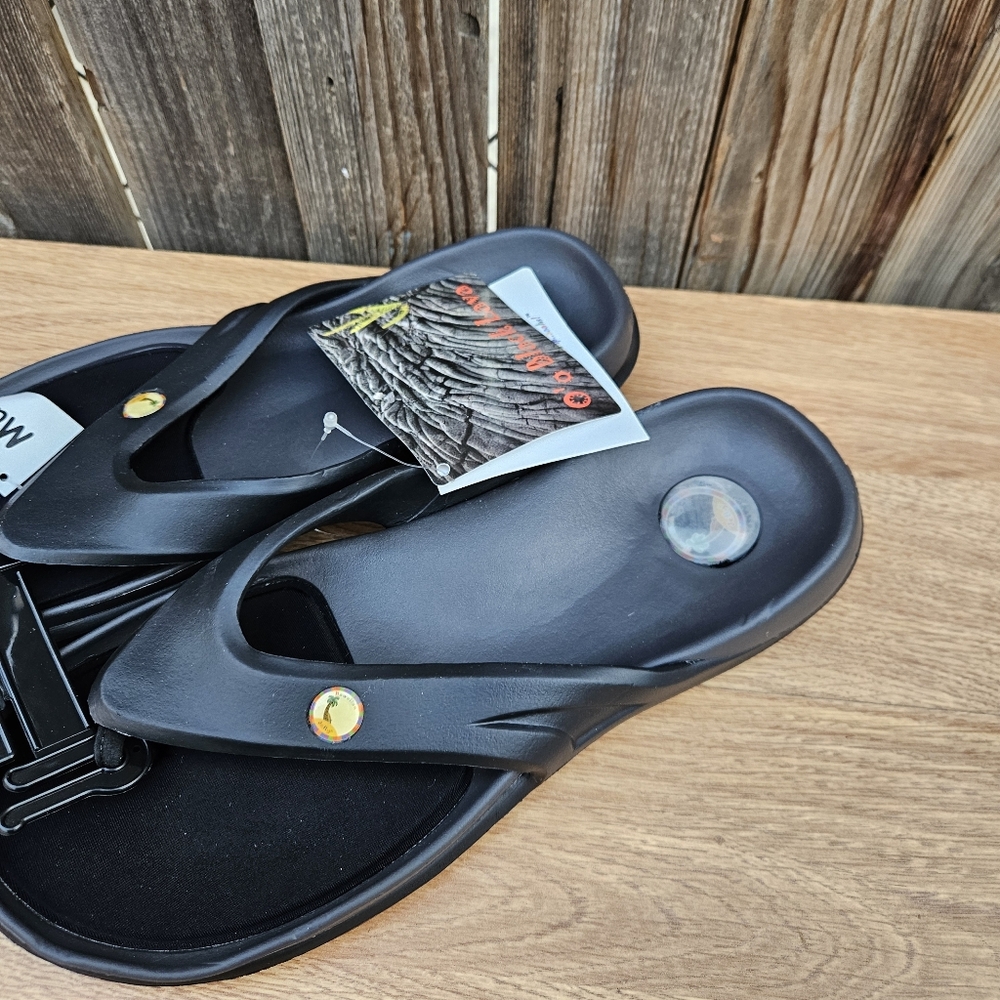 O,o Black Lava Sandals Men Size 11 - Picture 12 of 16